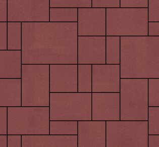 Тротуарная плитка STEINRUS Инсбрук Альпен, 60 мм, винный, гладкая