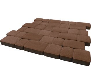 Тротуарная плитка STEINRUS Инсбрук Альт, 40 мм, коричневый, гладкая