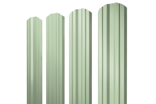 Штакетник Twin фигурный 0,45 PE RAL 6019 бело-зеленый
