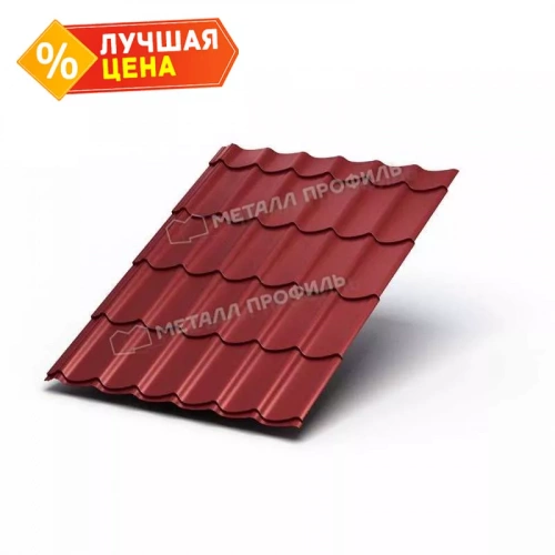 Металлочерепица Монтеррей 0,4 Полиэстер RAL 3011 Коричнево-красный