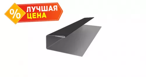 J-Профиль 18мм 0,5 Quarzit lite с пленкой RAL 9005 черный