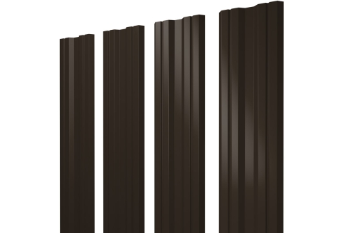 Штакетник Twin 0,45 PE-double RR 32 темно-коричневый