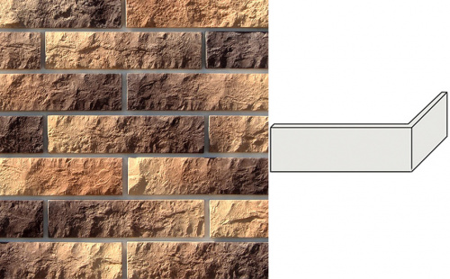 Декоративный кирпич White Hills Толедо угловой элемент цвет 401-45