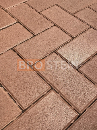 Брусчатка Стандарт Бордовая 100x200x40 мм