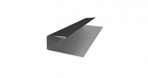 J-Профиль 18мм 0,5 GreenCoat Pural BT, matt RR 33 черный (RAL 9005 черный)