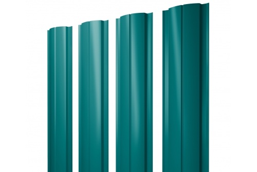 Штакетник Полукруглый Slim 0,45 PE RAL 5021 водная синь