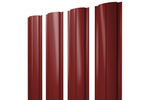 Штакетник Полукруглый Slim 0,45 PE RAL 3011 коричнево-красный