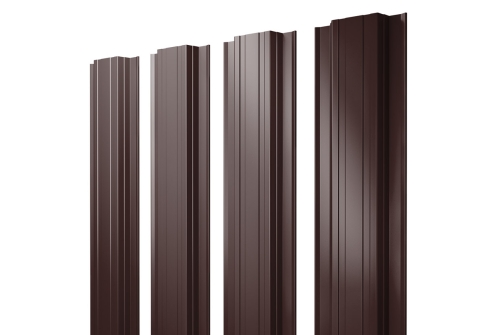 Штакетник Прямоугольный 0,5 GreenCoat Pural BT RR 887 шоколадно-коричневый (RAL 8017 шоколад)