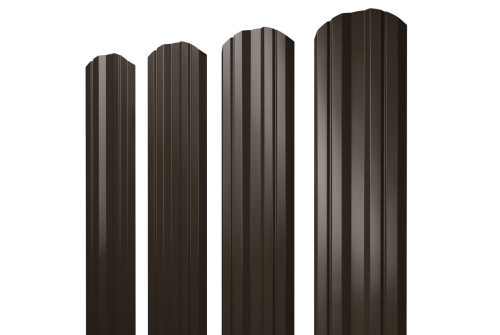 Штакетник Twin фигурный 0,5 PurPro Matt 275 RR 32 темно-коричневый