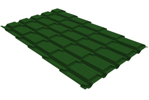 Металлочерепица Верховье квадро профи Grand Line 0,45 Полиэстер RAL 6002 лиственно-зеленый