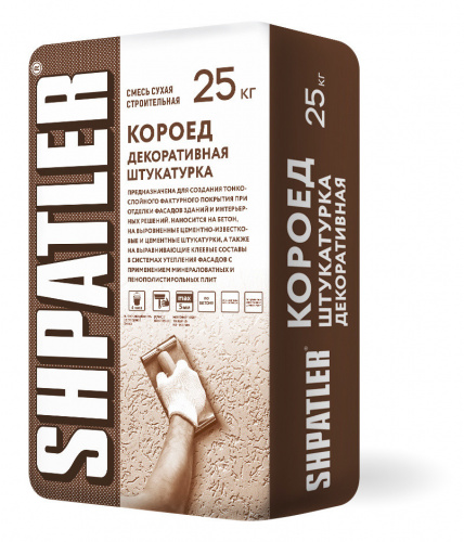 Декоративная штукатурка Шпатлер Короед,25 кг