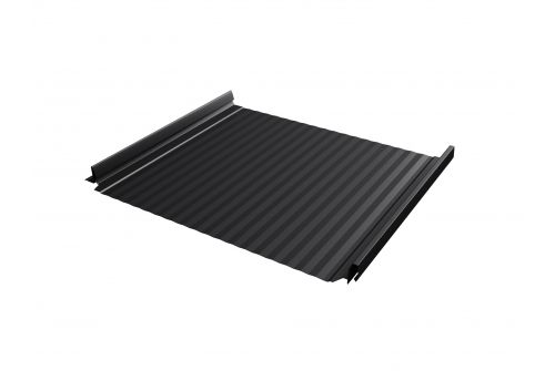 Кликфальц Pro Gofr 0,5 Rooftop Matte с пленкой на замках RAL 9005 черный