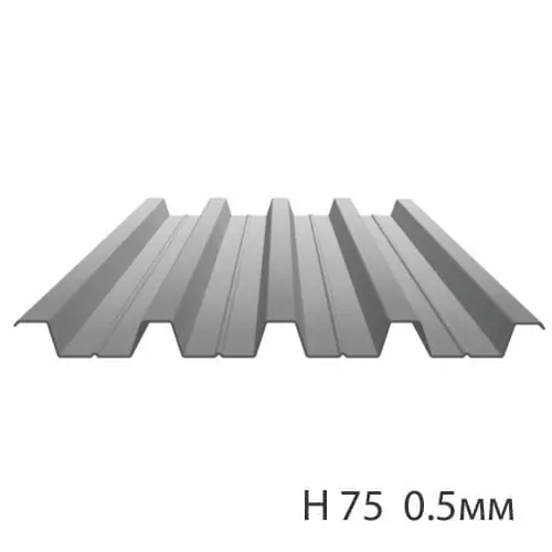 Профнастил оцинкованный 0.5 мм, Н-75