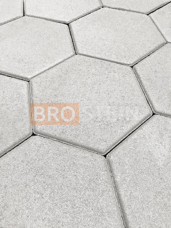 Тротуарная плитка Brostein шестигранник Белая 220x250x60 мм