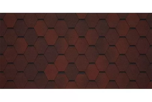 Битумная черепица TEGOLA VENETO amarone 410(красный Амароне)