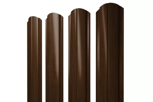 Штакетник Полукруглый Slim фигурный 0,45 Print Elite Choco Wood
