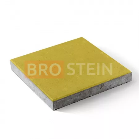 Тротуарная плитка Brostein квадрат Желтая 500x500x70 мм