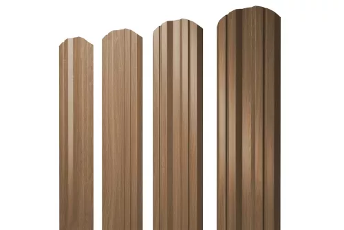 Штакетник Twin фигурный 0,45 Print Elite Honey Wood