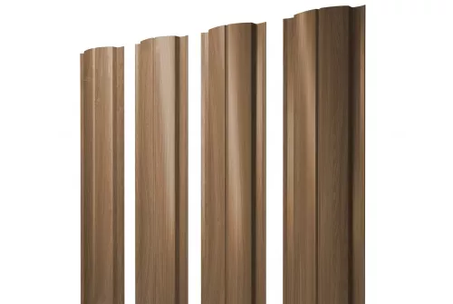 Штакетник Полукруглый Slim 0,45 Print Elite Honey Wood