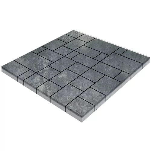 Тротуарная плитка STEINRUS Инсбрук Альпен, 60 мм, ColorMix Актау, гладкая