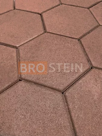 Тротуарная плитка Brostein шестигранник Бордовая 220x250x60 мм