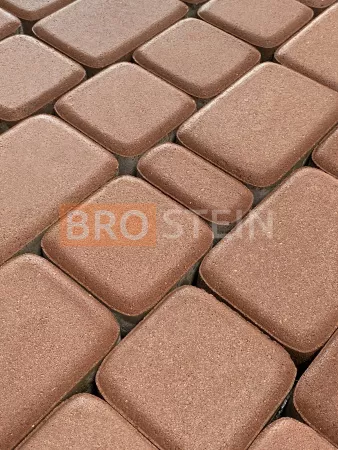 Тротуарная плитка Brostein Старый город Бордовая 50 мм, 3 размера в комплекте