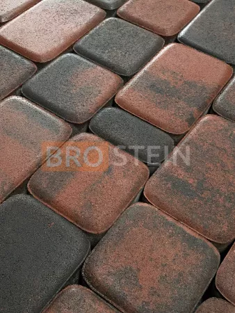 Тротуарная плитка Brostein Старый город Оникс Красный 50 мм, 3 размера в комплекте
