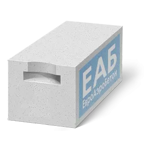 Газобетон ЕвроАэроБетон (ЕАБ) Блок D500 625х400х250 мм, с захватами