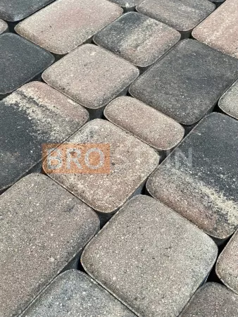 Тротуарная плитка Brostein Старый город Оникс Коралловый 50 мм, 3 размера в комплекте