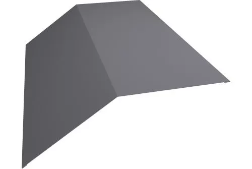 Планка конька плоского 190х190 0,45 PE с пленкой RAL 7004 сигнальный серый