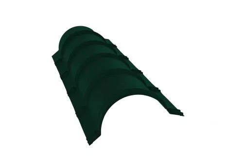 Планка конька полукруглого 0,5 Satin с пленкой RAL 6005 зеленый мох