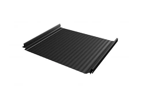Кликфальц Pro Gofr 0,5 Rooftop Matte с пленкой на замках RAL 9005 черный