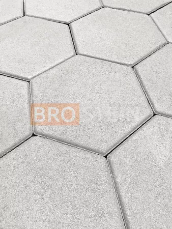 Тротуарная плитка Brostein шестигранник Белая 220x250x60 мм