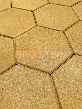 Тротуарная плитка Brostein шестигранник Желтая 220x250x60 мм