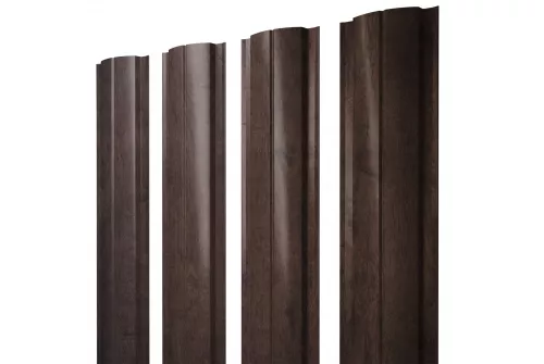 Штакетник Полукруглый Slim 0,45 Print-Double Premium Antique Wood
