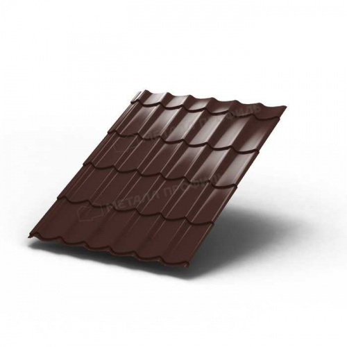 Металлочерепица Монтеррей 0,4 Полиэстер RAL 8017 Коричневый шоколад
