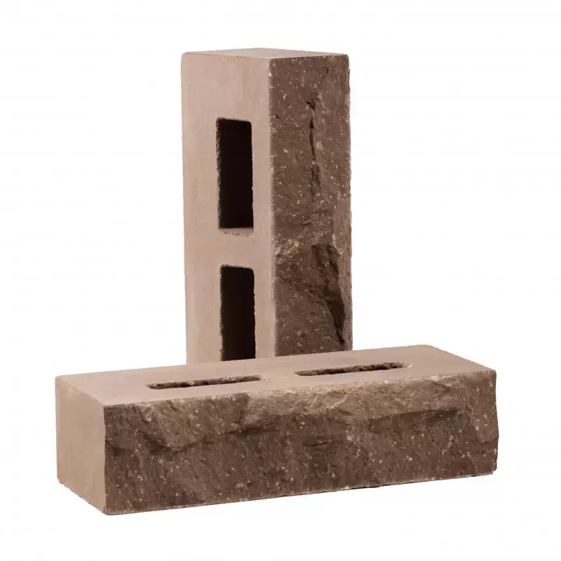 Кирпич облицовочный пустотелый колотый «Дикий камень» КСПА5